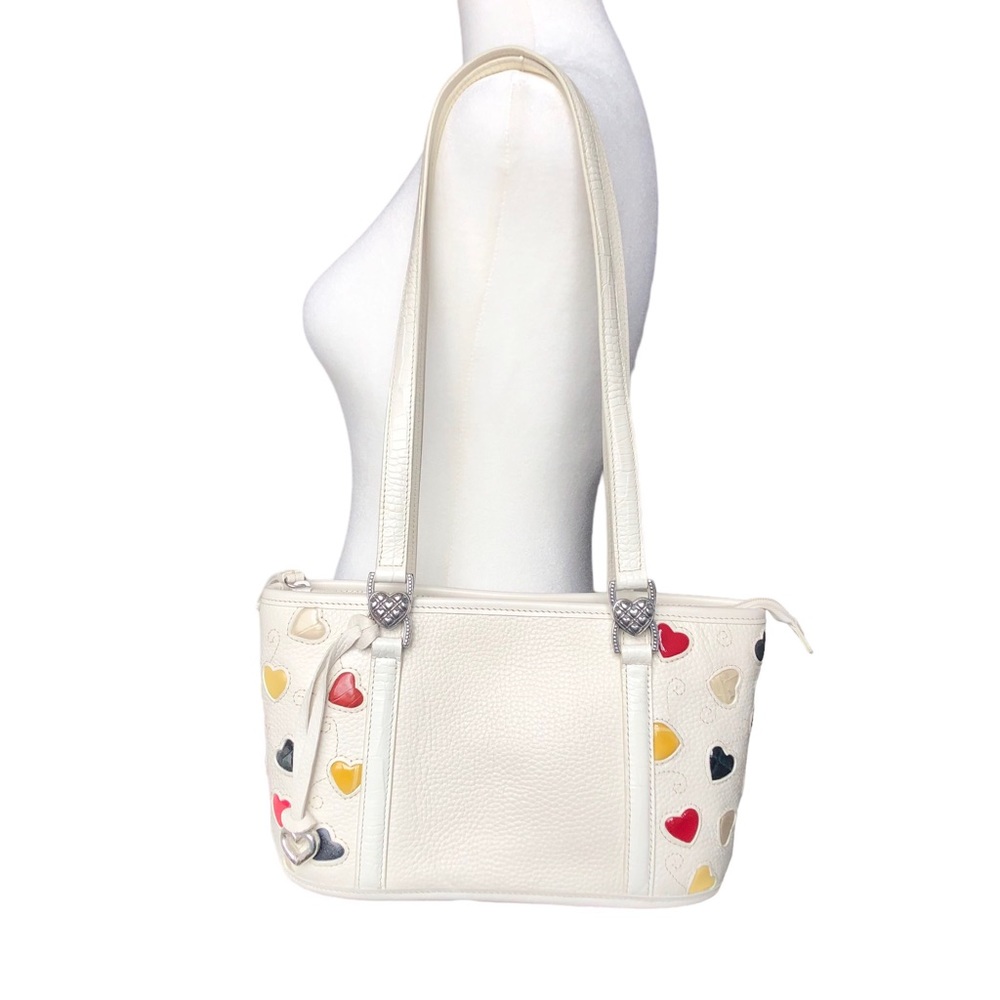 BRIGHTON Fresca Colorful Hearts D954229 Leather Shoulder Bag